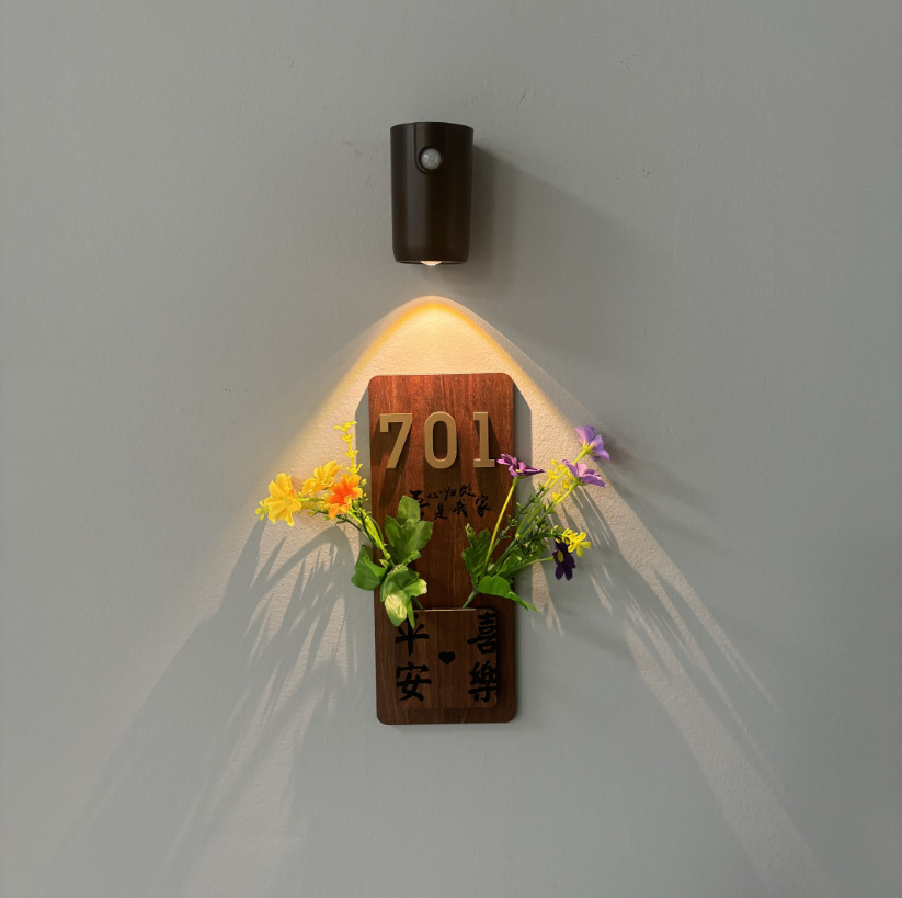 LED Motion Sensor Wall Light Magnetic Mounted USB Rechargeable Night Lamp Dimmable Ambient Lighting for Hallway Stairs Bedroom