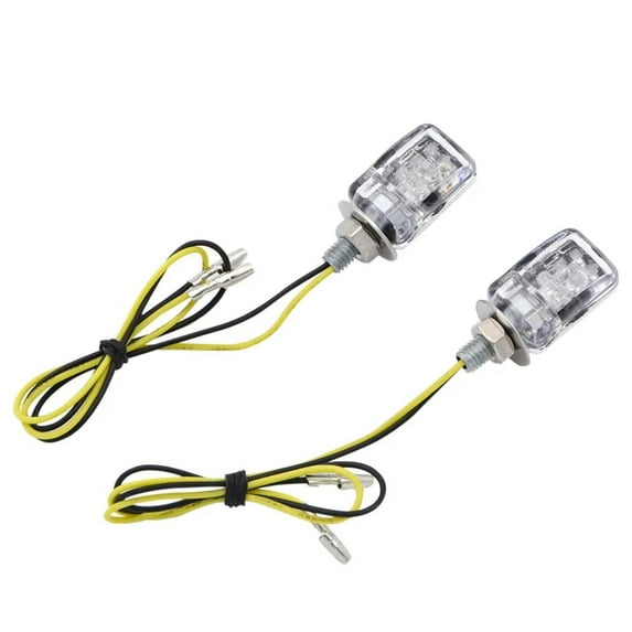 LED Motorcycle Mini Turn Signal Lights Blinker flashing Indicator 12V Housing Chrome Car Trucks 6mm Bolt Screw Lamp Bulb Power