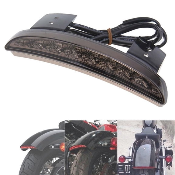 LED Motorcycle Tail Light Rear Fender Edge Mounted Brake Light for Harley Davidson XL Caf racer