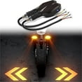 thumbnail image 1 of LED Motorcycle Turn Signal Lights with Projector, 27 RGB Modes, IP67 Waterproof, Bright Amber Blinkers, Universal 12V Fit, 2 Pack, 1 of 9