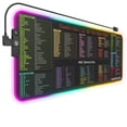 thumbnail image 1 of LED Mouse Pad for Excel/Word/PowerPoint/Windows Mac Shortcuts – Large RGB Gaming Excel Cheat Mouse Pad - 31.5×11.8 Inch Computer Desk Mousepad - Office, Waterproof, Non-Slip, Stitched Edges, 1 of 11