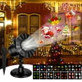 thumbnail image 1 of LED Moving Flashing Snowflake Projector 16 pattern Santa Claus Landscape Projector Lamp Light  for Holiday Christmas Tree Garden Patio Stage House Decoration, 1 of 8
