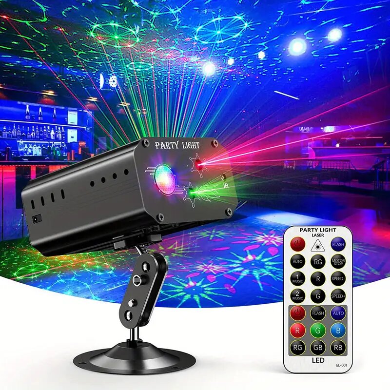 LED Moving Head DJ Light DJ Lighting LED Spotlight Rotating Beam Light Stage Light for Events Sound-Controlled Light for DJ KTV Disco Party Wedding Concert Festiva