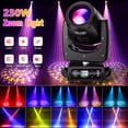 thumbnail image 1 of LED Moving Head Light 16 Prisms DJ Lights 15 Gobos and 14 Colors Beam Spotlights DMX Stage Lighting for Disco Party Club Chrismas,Black, 1 of 12