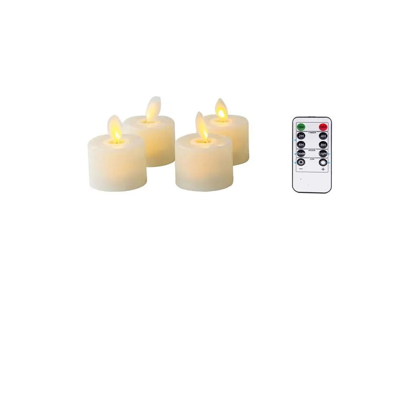 LED Moving Wick Electronic Candles with Remote, Realistic Fake Candles ...