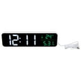 LED Music Alarm Clock 5 Adjustable Brightness 12/24H Large Display