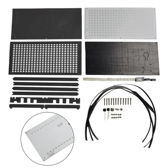 LED Music Audio Spectrum Display with 12 Modes 7 Color Effects VU Meter for Home Decor 3.5mm Audio Jack Voice Control USB Powered