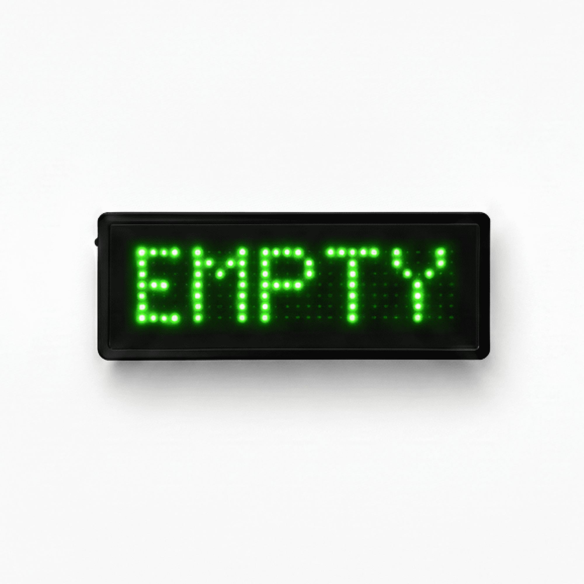 LED Name Badge, Scrolling Message Display Board, DIY Programmable Name Tag, Green