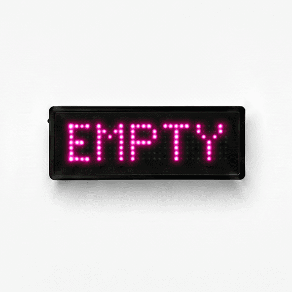 LED Name Badge, Scrolling Message Display Board, DIY Programmable Name Tag, Pink
