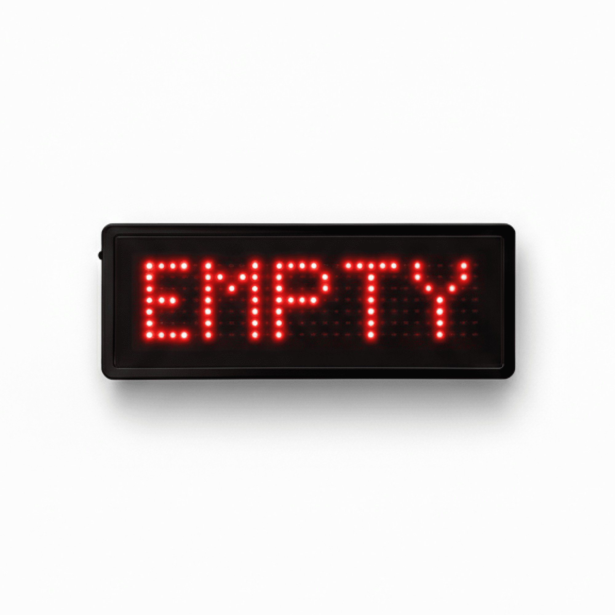 LED Name Badge, Scrolling Message Display Board, DIY Programmable Name Tag, Red