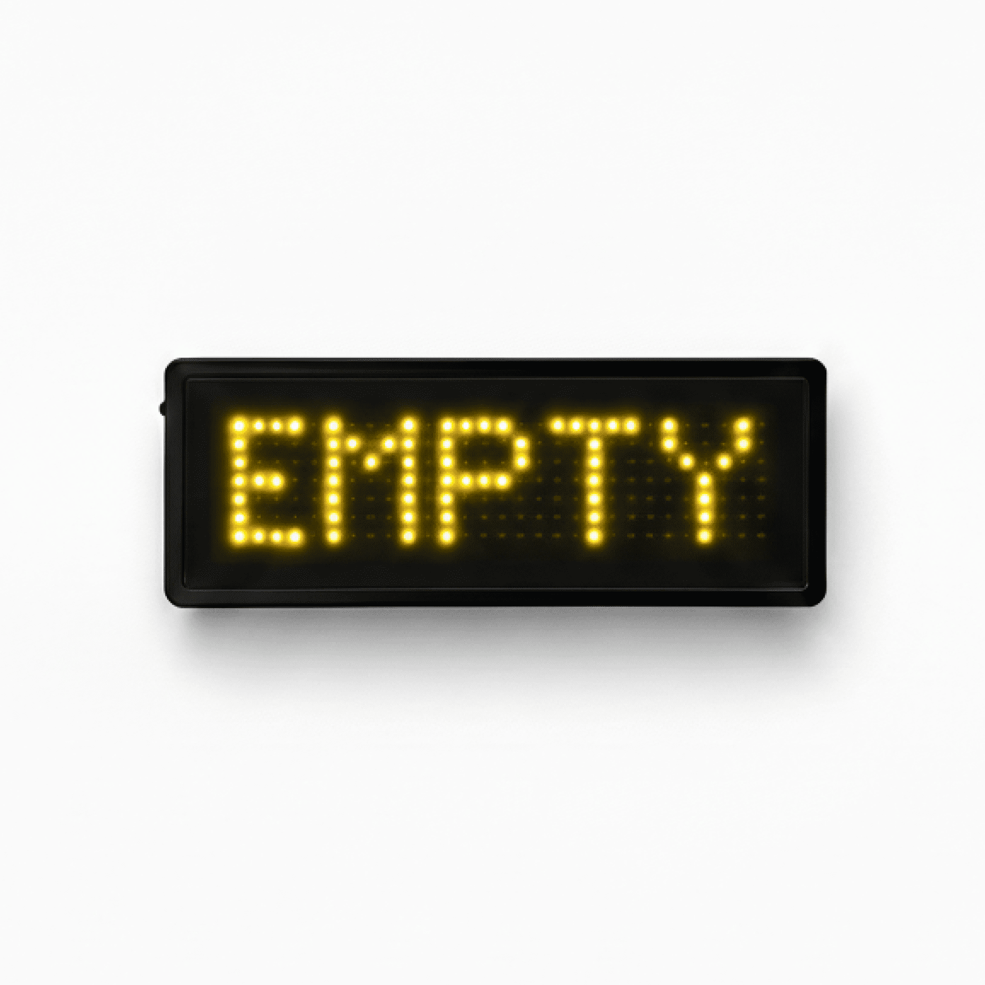 LED Name Badge, Scrolling Message Display Board, DIY Programmable Name Tag, Yellow