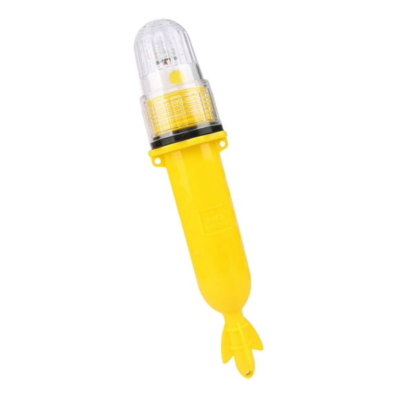 LED Navigation Light Waterproof Battery Operated Fish Attract Lamp Yellow