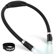 LED Neck Book LightNeck Hug Light for Reading in Bed, Hand-Free Rechargeable Book Light with 4 LED & 3 Brightness Modes ,2 Flexible Soft Arms, for Reading, Knitting, Camping, Repairing