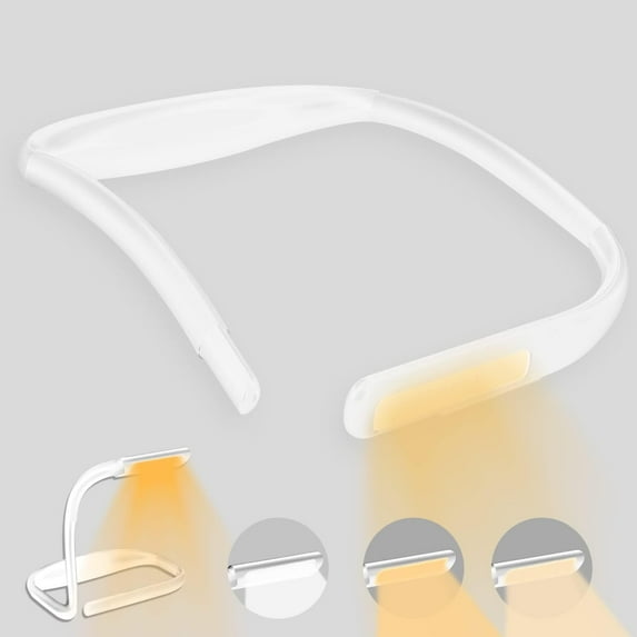 LED Neck Reading Light,Book Light In Bed,Adjustable Brightness Desk Lamp,3 Color with Bendable Arms,Suitable for Repairing,Night Running,Walking,Knitting,Camping (1PCS)