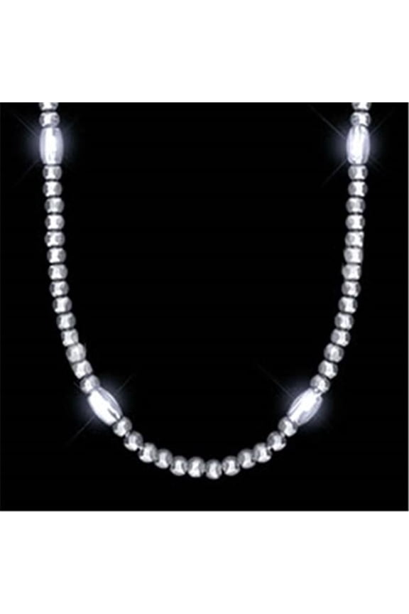 LED Necklace with Silver Beads