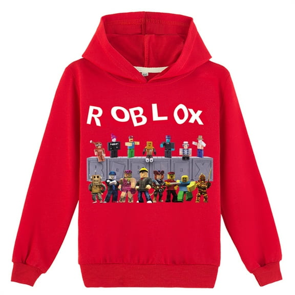 Teen Casual Sweatshirts Hooded Roblox Classic Pullover Hoodies Long Sleeve Tops for 8-16 Years