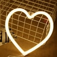 thumbnail image 1 of LED Neon Heart Light Sign - USB Powered Wall Decor for Valentine's Day, Bedroom, Party, and Photo Booth, Flexible Pink/White Light, Easy to Hang, 8x8 Inches, 1 of 6