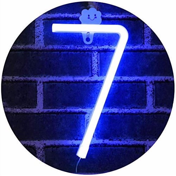LED Neon Letter Lights, LED Neon Night Light Wall Decorative Night Light for Kids Bedroom Battery Powered Blue