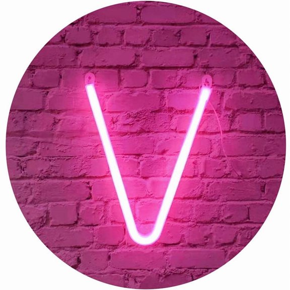 LED Neon Letter Lights, LED Neon Night Light Wall Decorative Night Light for Kids Bedroom Battery Powered Pink