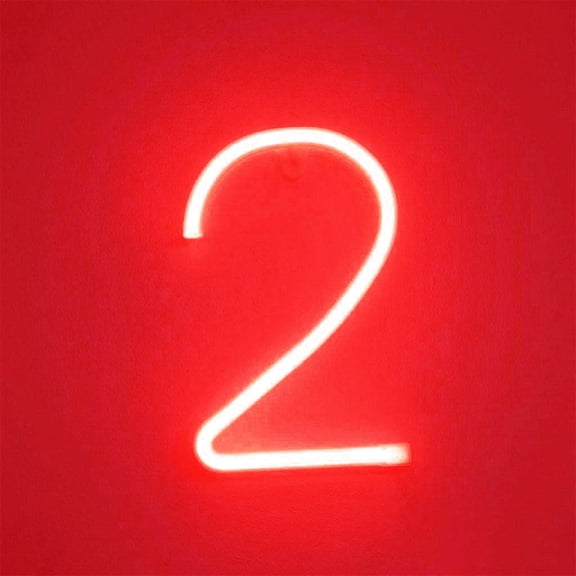 LED Neon Letter Lights, LED Neon Night Light Wall Decorative Night Light for Kids Bedroom Battery Powered Red