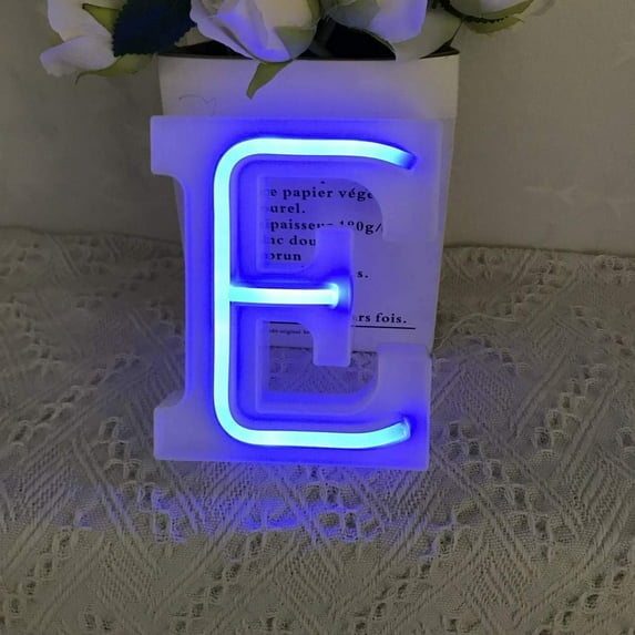 LED Neon Letter Lights, Light Up LED Letters Lights Light Up Marquee Letters Lights Letters Neon Signs Battery USB Blue