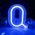 thumbnail image 1 of LED Neon Letter Lights, Light Up LED Letters Lights Light Up Marquee Letters Lights Letters Neon Signs Battery USB Blue, 1 of 8