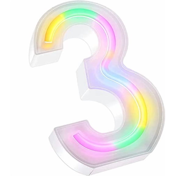 LED Neon Letter Lights, Light Up LED Letters Lights Light Up Marquee Letters Lights Letters Neon Signs Battery USB Multicolor