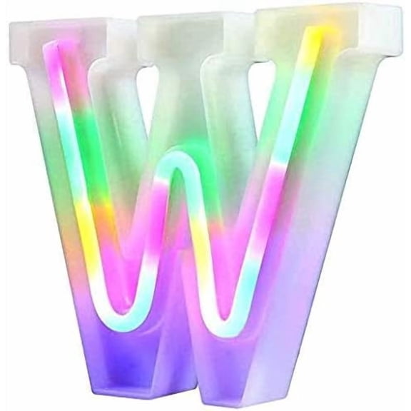 LED Neon Letter Lights, Light Up LED Letters Lights Light Up Marquee Letters Lights Letters Neon Signs Battery USB Multicolor