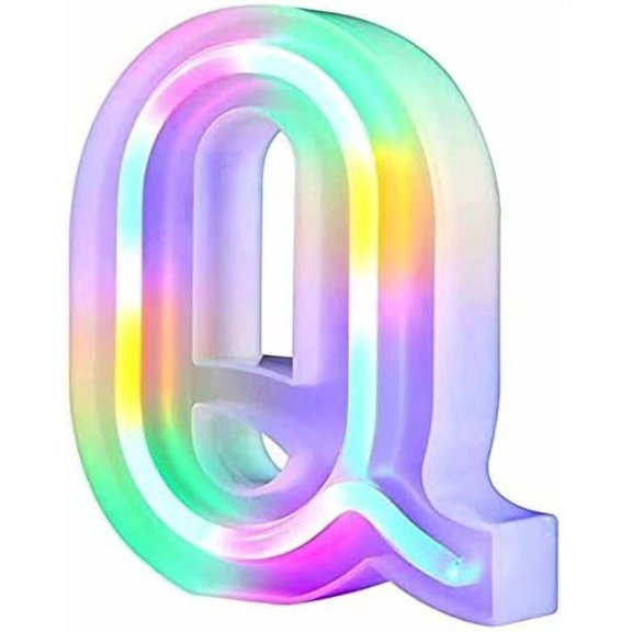 LED Neon Letter Lights, Light Up LED Letters Lights Light Up Marquee Letters Lights Letters Neon Signs Battery USB Multicolor