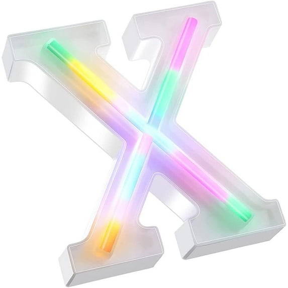 LED Neon Letter Lights, Light Up LED Letters Lights Light Up Marquee Letters Lights Letters Neon Signs Battery USB Multicolor