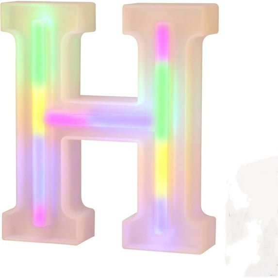 LED Neon Letter Lights, Light Up LED Letters Lights Light Up Marquee Letters Lights Letters Neon Signs Battery USB Multicolor