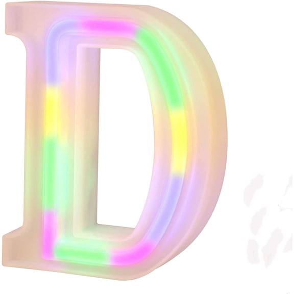 LED Neon Letter Lights- Light Up LED Letters Lights Light Up Marquee Letters Lights Letters Neon Signs Battery USB Multicolor.