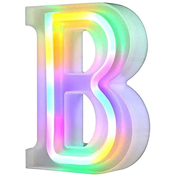 LED Neon Letter Lights, Light Up LED Letters Lights Light Up Marquee Letters Lights Letters Neon Signs Battery USB Multicolor