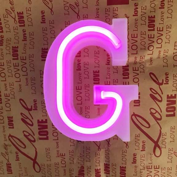 LED Neon Letter Lights, Light Up LED Letters Lights Light Up Marquee Letters Lights Letters Neon Signs Battery USB Pink