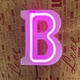 thumbnail image 1 of LED Neon Letter Lights, Light Up LED Letters Lights Light Up Marquee Letters Lights Letters Neon Signs Battery USB Pink, 1 of 8