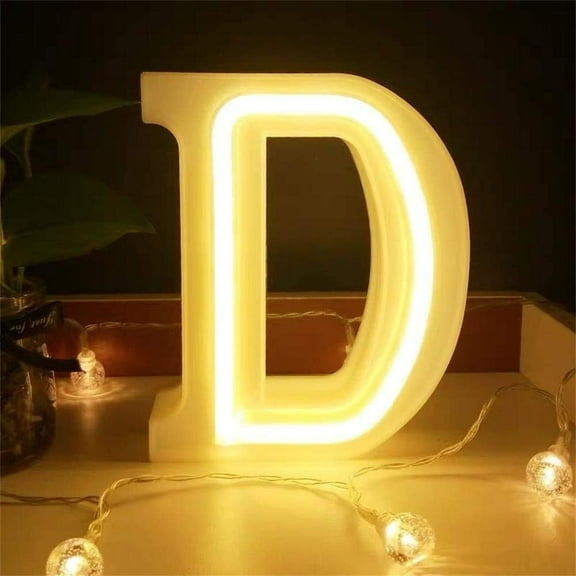 LED Neon Letter Lights, Light Up LED Letters Lights Light Up Marquee Letters Lights Letters Neon Signs Battery USB Warm