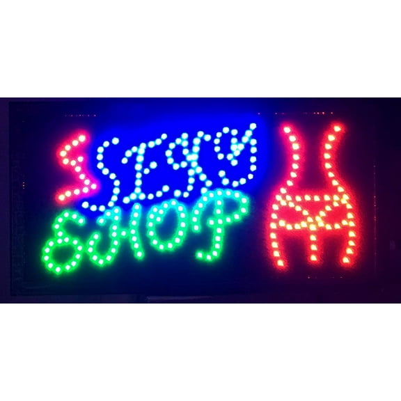 LED Neon Light Flash Animated Motion Sexy Shop Store Open Business Sign (Sexy Shop L63S)