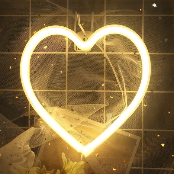 LED Neon Night Light, Signs Neon Lights Wall Decorative Night Light Battery and USB Powered