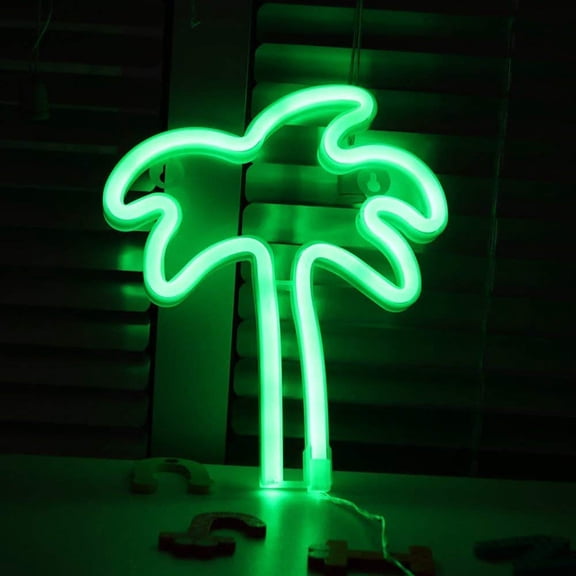 LED Neon Night Light, Signs Neon Lights Wall Decorative Night Light for Kids Bedroom Battery and USB Powered