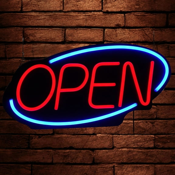 LED Neon "OPEN" Sign - Bright, Weather-Resistant, Energy-Efficient, PVC Material for Retail, Restaurant, Bar, Shop, Window, or Wall Display