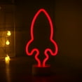 thumbnail image 1 of LED Neon Rocket Signs Light Hanging Decor Neon Gifts - Red, 1 of 2