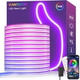 LED Neon Rope Lights, 32.8ft RGB LED Light Strip, 24V Music Sync App ...