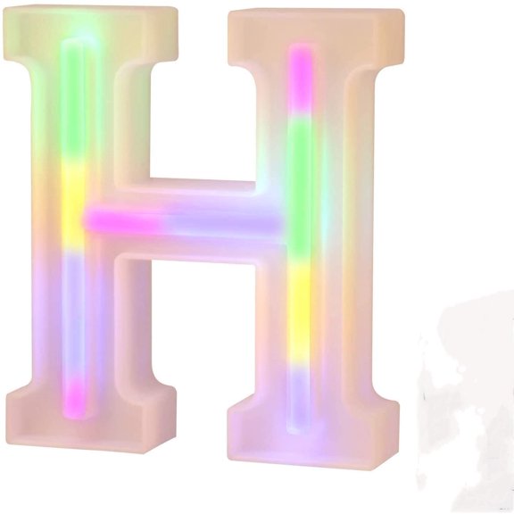 LED Neon Sign,Multicolor Alphabet Letters, Battery & USB Powered Light Up Marquee Lights for Custom Wall Decor, Home, Bar, Wedding & Party
