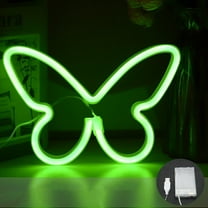 LED Neon Sign Night Light - USB or 3-AA Battery Powered Wall Decor for Girls Bedroom, Dorm, Bar - 8 Pack Multi-Color Romantic Lights with 6 Styles (Blue, Warm White, Multicolor)