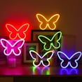thumbnail image 1 of LED Neon Sign under $5! CQCYD LED Neon Sign, Butterfly Shape Night Light for Room Decor, USB Powered Wall Light for Bedroom and Party, 1 of 9