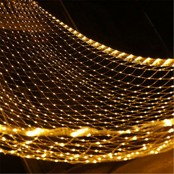 LED Net Lights Outdoor Mesh Lights, 8 Modes 192 Led 9.8ft x 6.5ft Christmas Net Lights for Bedroom Christmas Trees Bushes Wedding Garden Outdoor