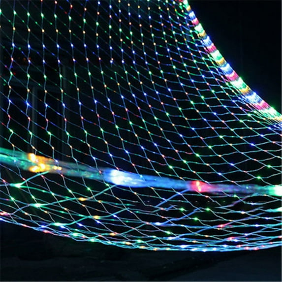 LED Net Lights Outdoor Mesh Lights, 8 Modes 192 Led 9.8ft x 6.5ft Christmas Net Lights for Bedroom Christmas Trees Bushes Wedding Garden Outdoor