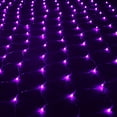thumbnail image 1 of LED Net Mesh String Fairy Lights 200 LEDs, 6.56 Ft x 9.84 Ft,8 Modes, Purple Outdoor Transparency String Lights Waterproof Halloween Decorative Lights for Christmas Tree, Holiday, Party, Wedding, 1 of 8