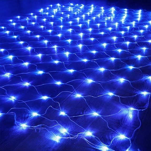 LED Net String Lights, 8 Modes Plug in Christmas Decor Lights, Waterproof Mesh Lights for Trees, Garden, Outdoor, Yard Home Decorations (Blue,1.5x1.5m)