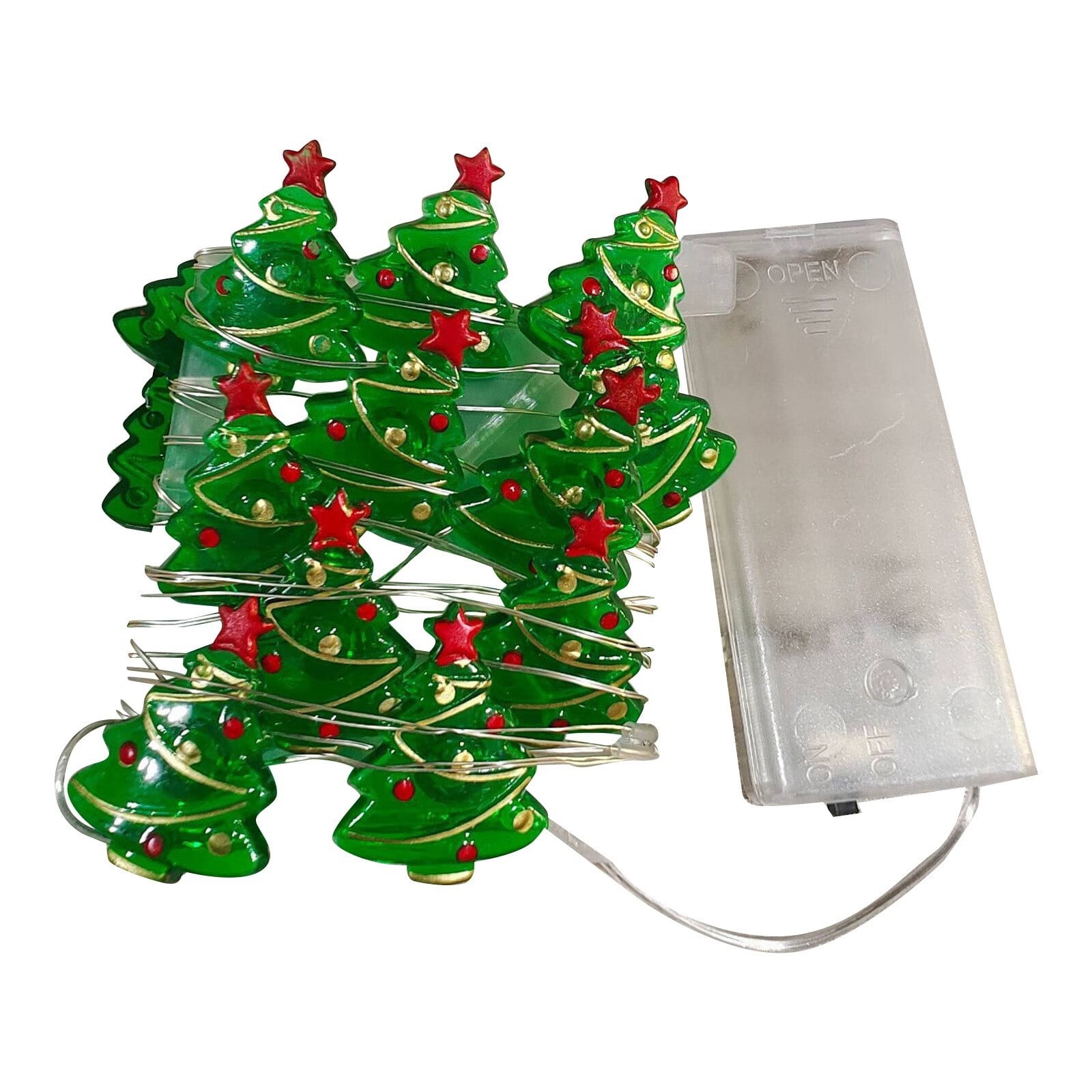 LED New Christmas Tree Light String Santa Cane Snowman Holiday Battery